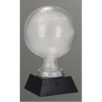 7½" Crystal Basketball Sports Award