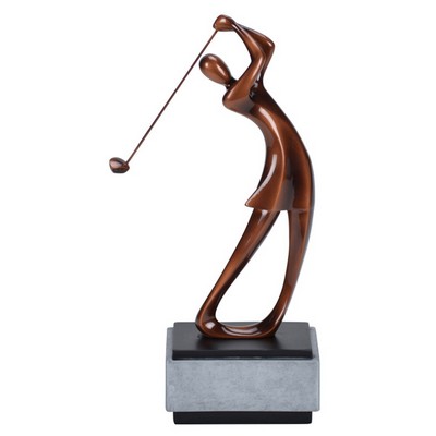 12" Bronze Modern Female Golf Resin Award