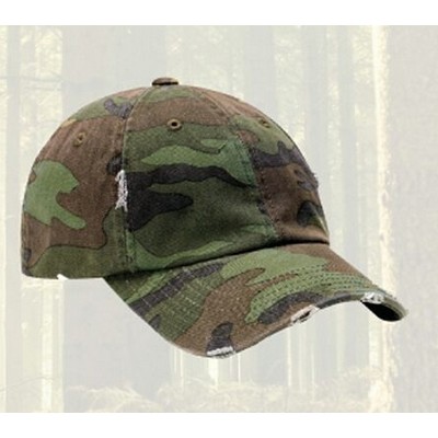 Distressed Camouflage Cap