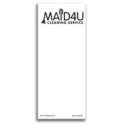 Paper Note Pad 3 1/2 x 8 1/2, 25 pages w/ magnet