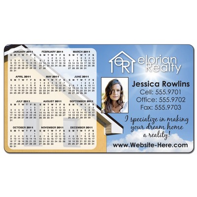 Calendar Magnet - 4x7 Round Corners- 25 mil.