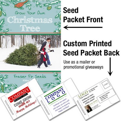 Christmas Tree Seeds - Fraser Fir/ Mailable Seed Packet - Custom Printed Back