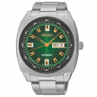 Seiko Men's RECRAFT Automatic Bracelet Watch w/Green Dial