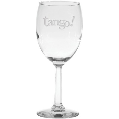 8 Oz. Napa Valley Optic Stem Wine Glass - Etched