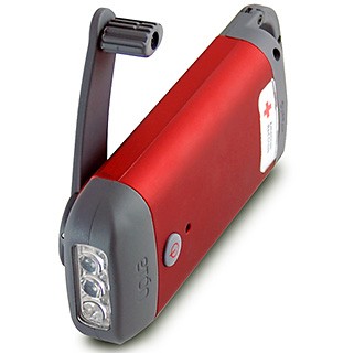 ClipRay Eton Red Red Cross Flashlight with Cell Phone Charger