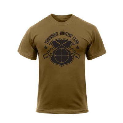 Coyote Brown "Terrorist Hunting Club" T-Shirts (S to XL)