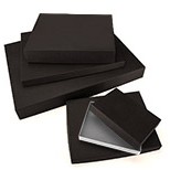 General Purpose Rigid 2 Piece Shallow Black Box (9 1/8"x7 1/8"x7/8")