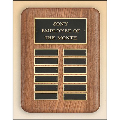 Walnut Perpetual 24 Plate Plaque (11" x 15")