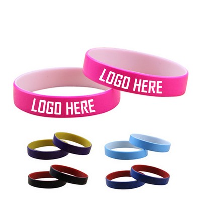 2-Tone Color Silicone Bracelet