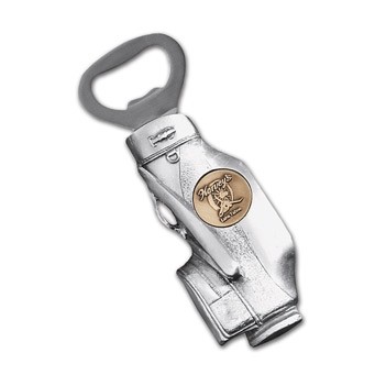 Golf Bag Bottle Opener w/ 3/4" Enamel Insert