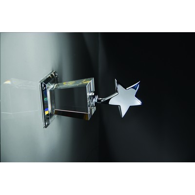 Artistic Silver Metal Star Crystal Award - 8'' h