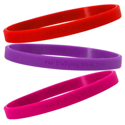 1/4" Debossed Silicone Wristband