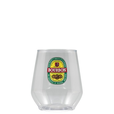 12 oz Clear Plastic Stemless Glass - Digital