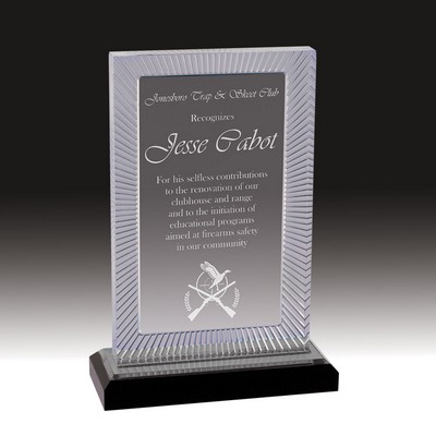 8¾" Silver Carved Rectangle Impress Acrylic Award