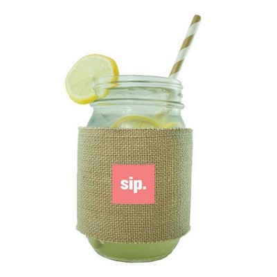 Burlap Jar Sleeve