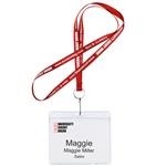 3/8" Big Meeting 2 Lanyard, Key Ring, 1-Color Imprint