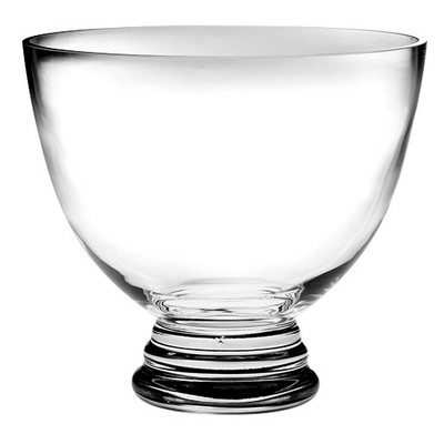 Clear Crystal Footed Bowl, 8"