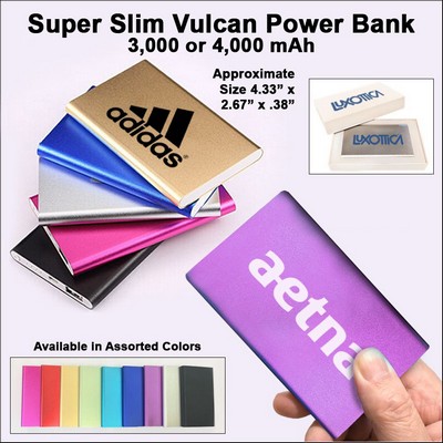 Super Slim Vulcan Power Bank 4000 mAh - Purple