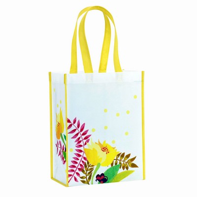 Custom 120g Laminated Non-Woven PP Tote Bag 10"x13"x6"