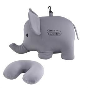 Kikkerland® Zip & Flip Elephant Travel Pillow