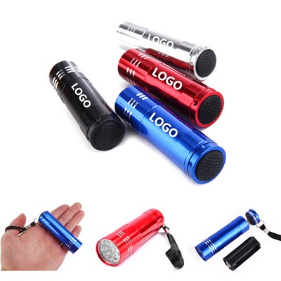 9 LED Mini Aluminum Flashlight