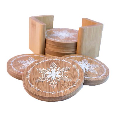 3.75" x 3.75" - Wood Coaster Set - Bamboo