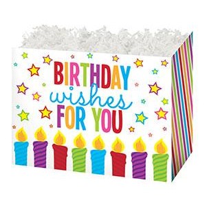 Small Birthday Wishes Theme Gift Basket Box