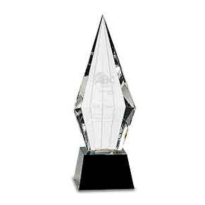 Diamond Arrowhead Crystal Award, 9 1/2"H