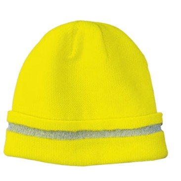 Cornerstone® Enhanced Visibility Beanie Hat w/Reflective Stripe