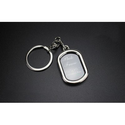 Circular Oval Shaped Photo Frames Key Chain