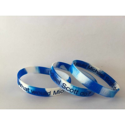 1/2 Inch Swirl Embossed Silicone Wristbands