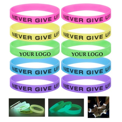 Glow-in-the-dark silicone bracelet