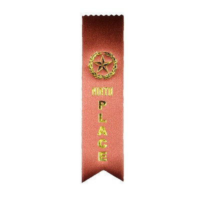 2"x8" 9TH Place Stock Lapel Award Ribbon