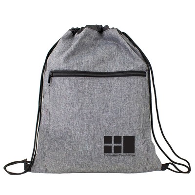 Heathered Drawstring Backpack