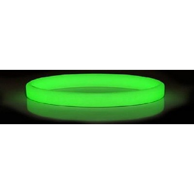 Thin Glow In the Dark Silk Print Silicone Wristband