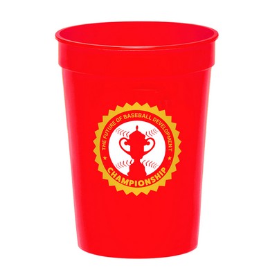 12 oz. Fanatic Plastic Stadium Cup (2 Color Imprint)