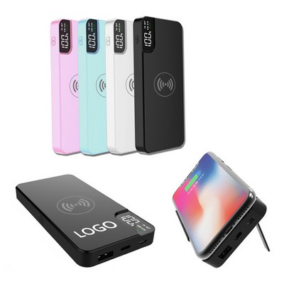 LCD Screen Display Power Bank 10000 mAh With Phone Stand