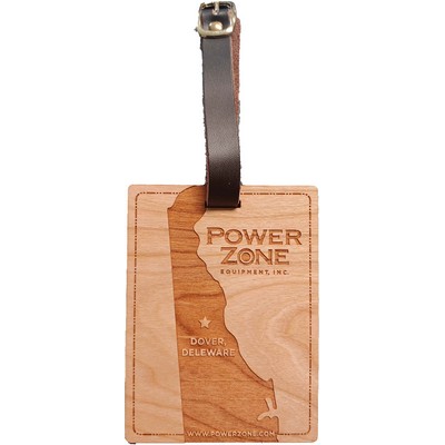 3" x 4" - Delaware Hardwood Luggage Tags