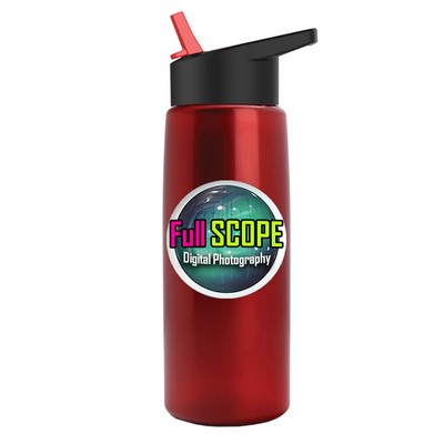 Digital Metalike Flair Bottle - Flip Straw Lid