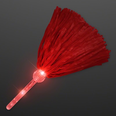 Light Up Team Spirit Red Pom Poms - BLANK