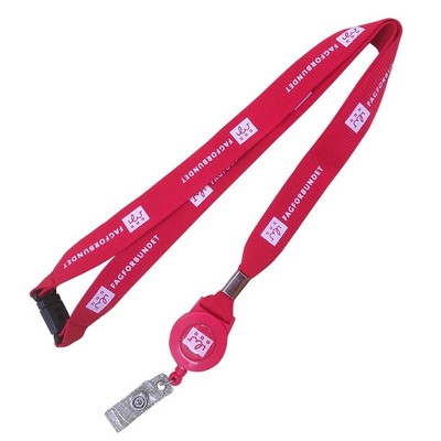 3/4" Lanyard with Badge Reel & Safe Neck Breakaway