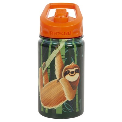 12oz Sloth Print Kids Bottle with Straw Lid