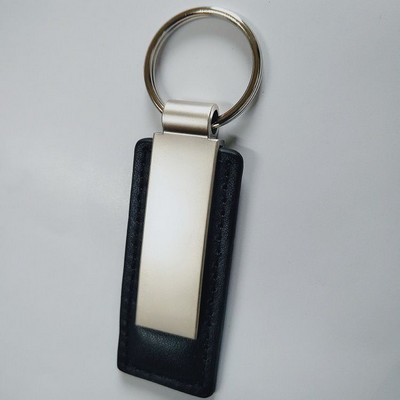 Metallic PU Leather Keychain