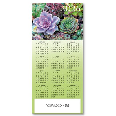 2026 Colorful Succulents Calendar Card