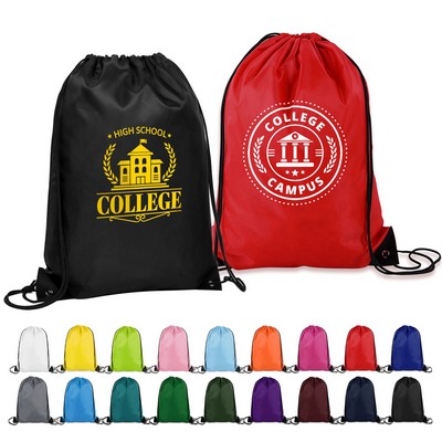 14" X 18" Polyester Drawstring Backpack