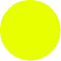 Fluorescent Chartreuse Circle Labels - 3/4" Diameter