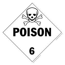 Poison Vinyl Placard - 10.75" x 10.75"