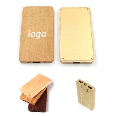 5000mAh Bamboo Wooden Power Bank