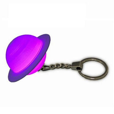 Glow Saturn LED Keychain