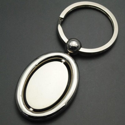 Oval Shape Spinning Keychain